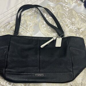Coach Black Leather Shoulder Bag